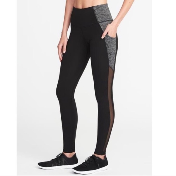 Pants - NWT High Waist Mesh-Panel Leggings